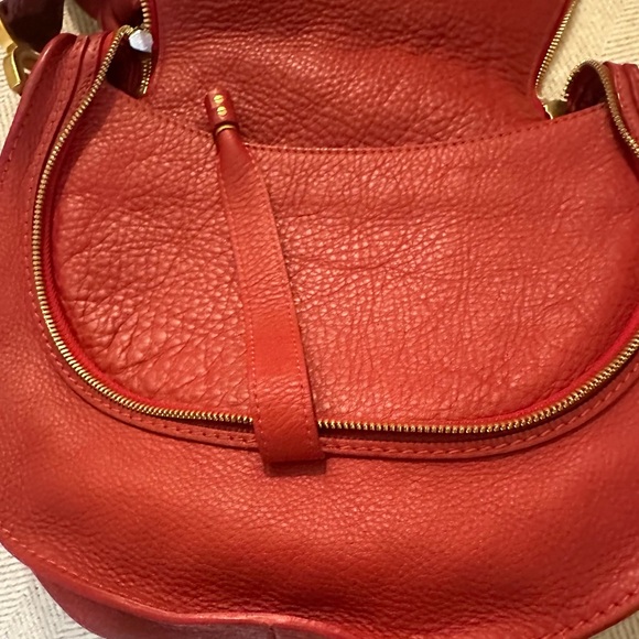 Chloe Medium Marcie Red Crossbody Bag - Picture 3 of 16